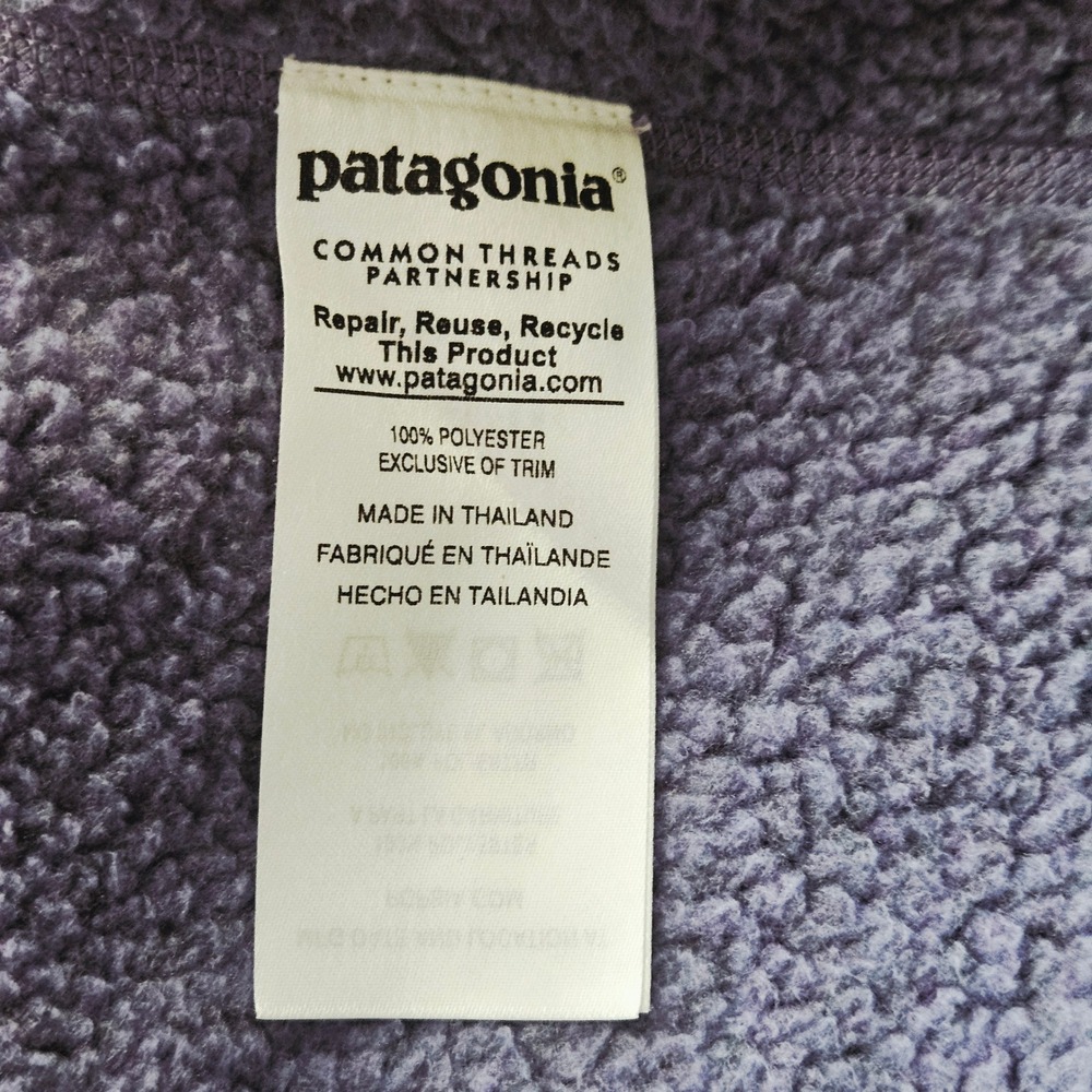 Patagonia Better Sweater 1/4 Zip Pullover Heathered Purple Fleece Medium - Picture 6 of 9